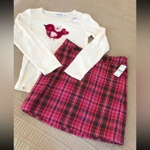 NWT Talbots Kids Girls Birdie Plaid Skort Bundle 8